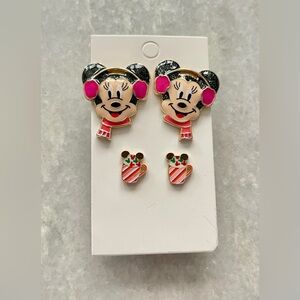 BAUBLEBAR DISNEY CHRISTMAS HOLIDAY EARRING SET MINNIE MOUSE HOT COCOA CANDY CANE